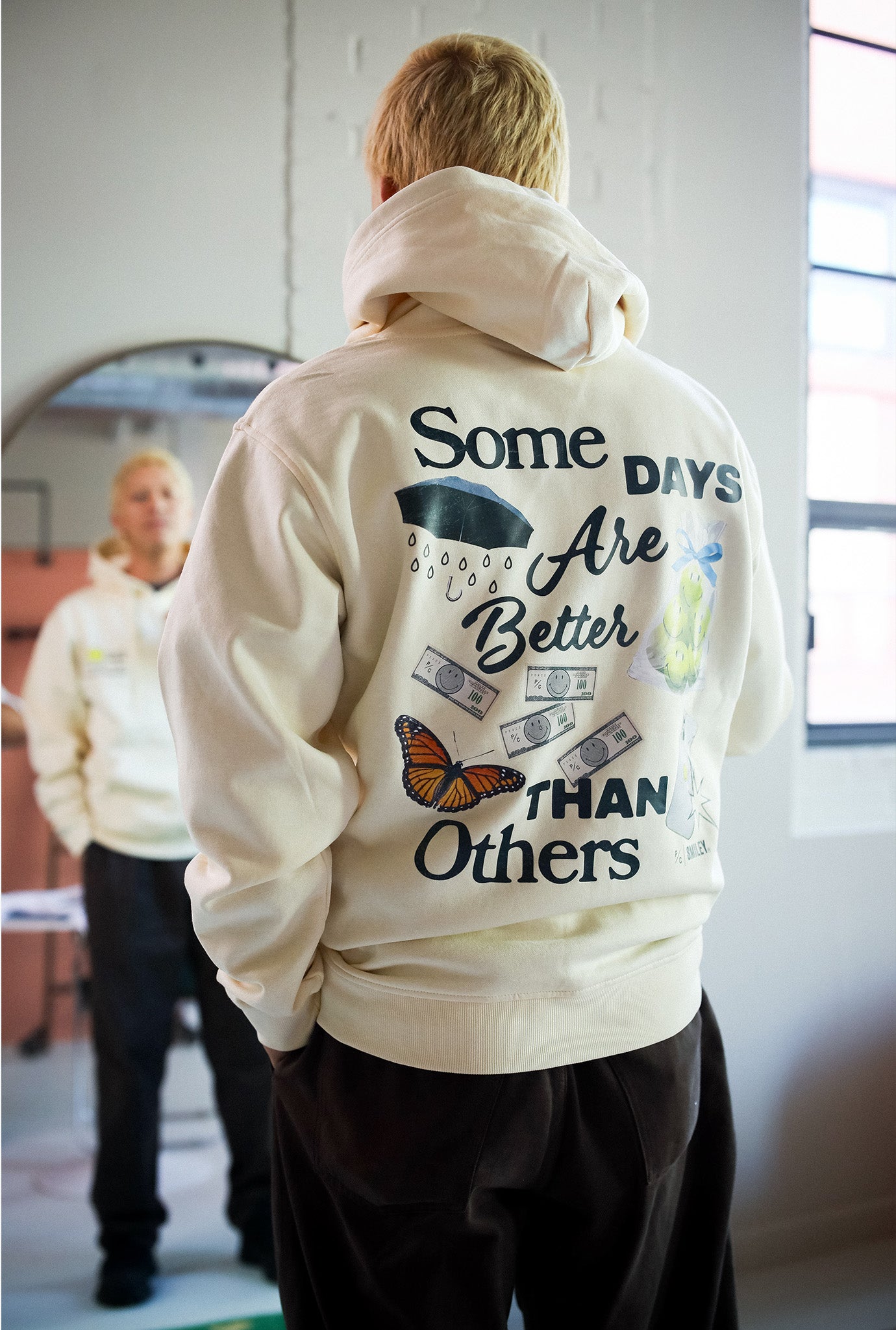 SMILEY: Some Days Are Better Than Others Hoodie - Ivory