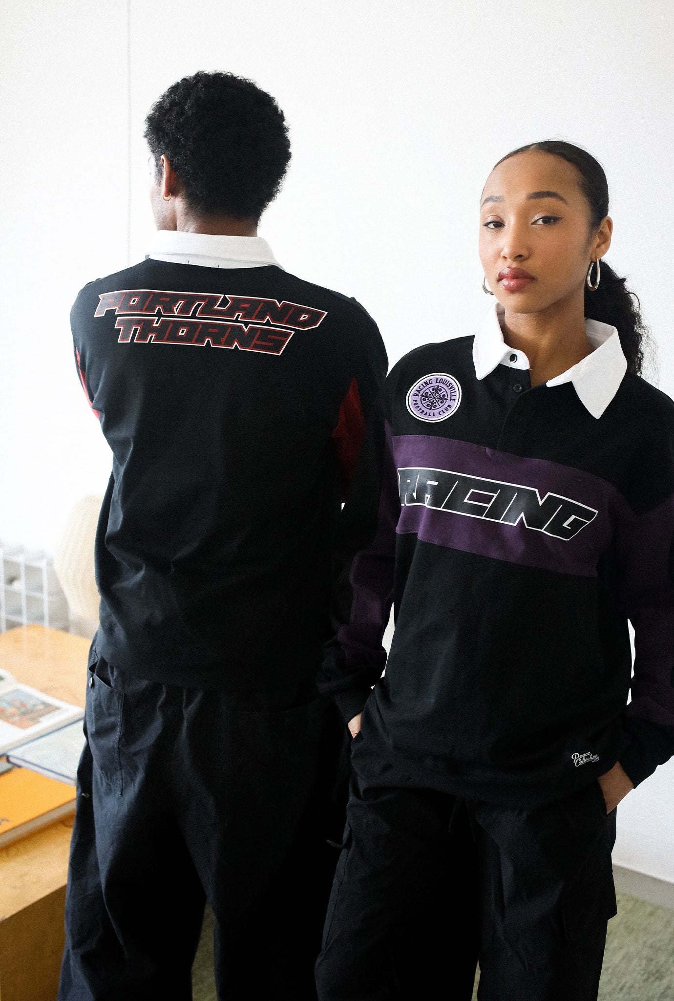 Racing Louisville FC Rugby Polo - Black / Deep Violet