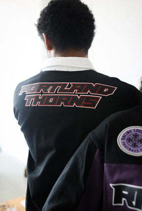 Portland Thorns FC Rugby Polo - Black / Maroon