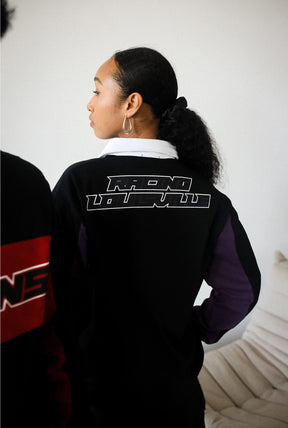 Racing Louisville FC Rugby Polo - Black / Deep Violet