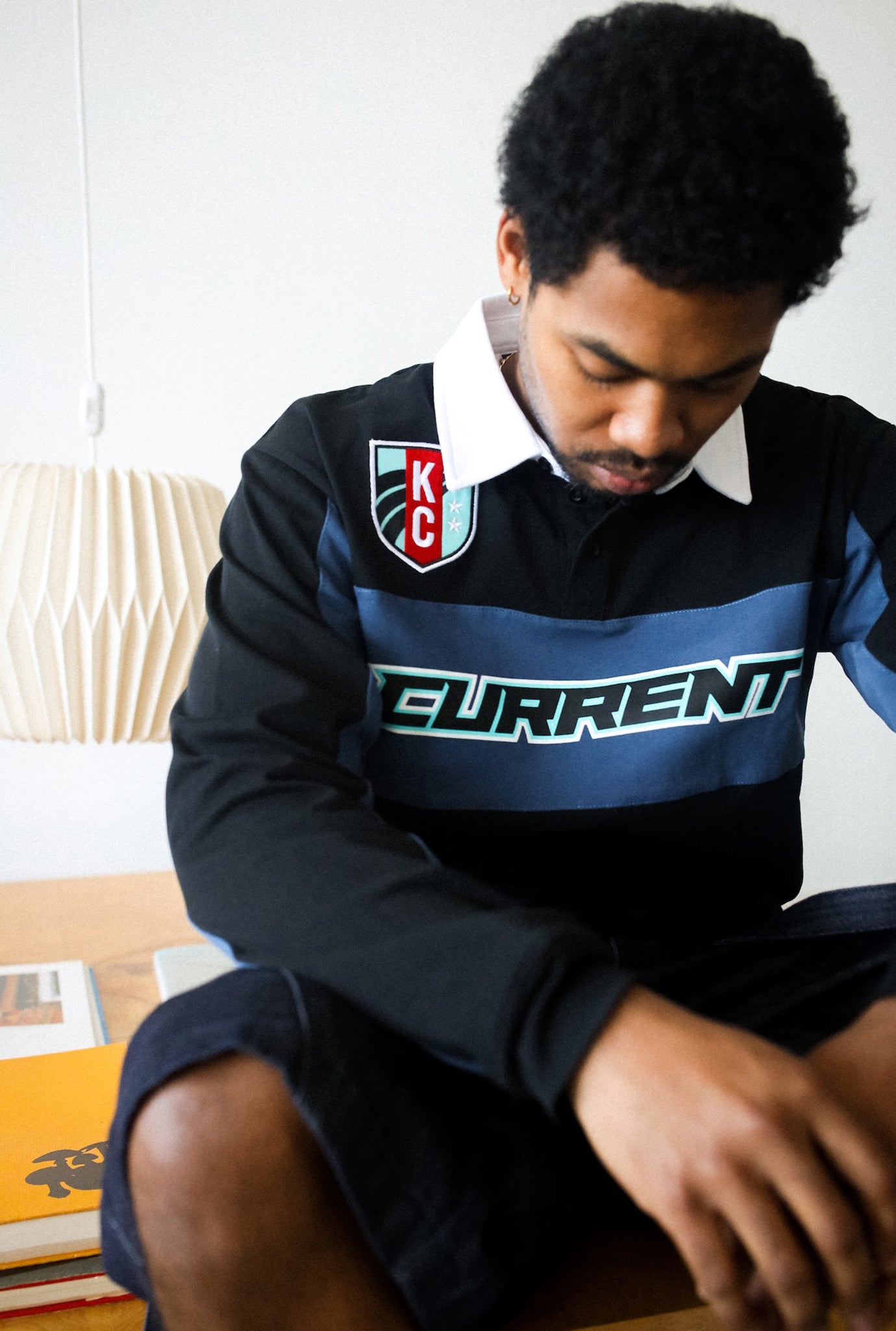 Kansas City Current Rugby Polo - Black / Storm