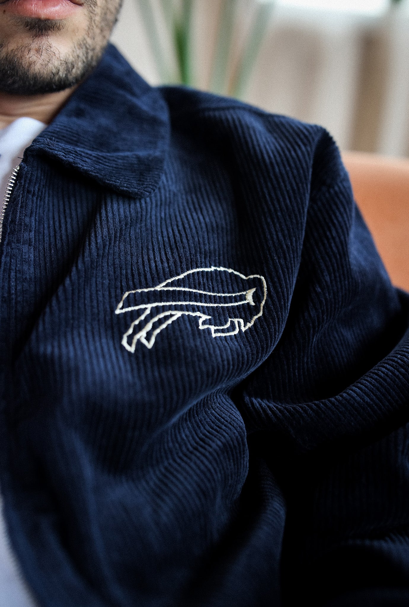 Buffalo Bills Sport Through Texture Corduroy Jacket - True Navy