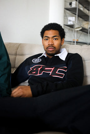 Bay FC Rugby Polo - Black / Navy