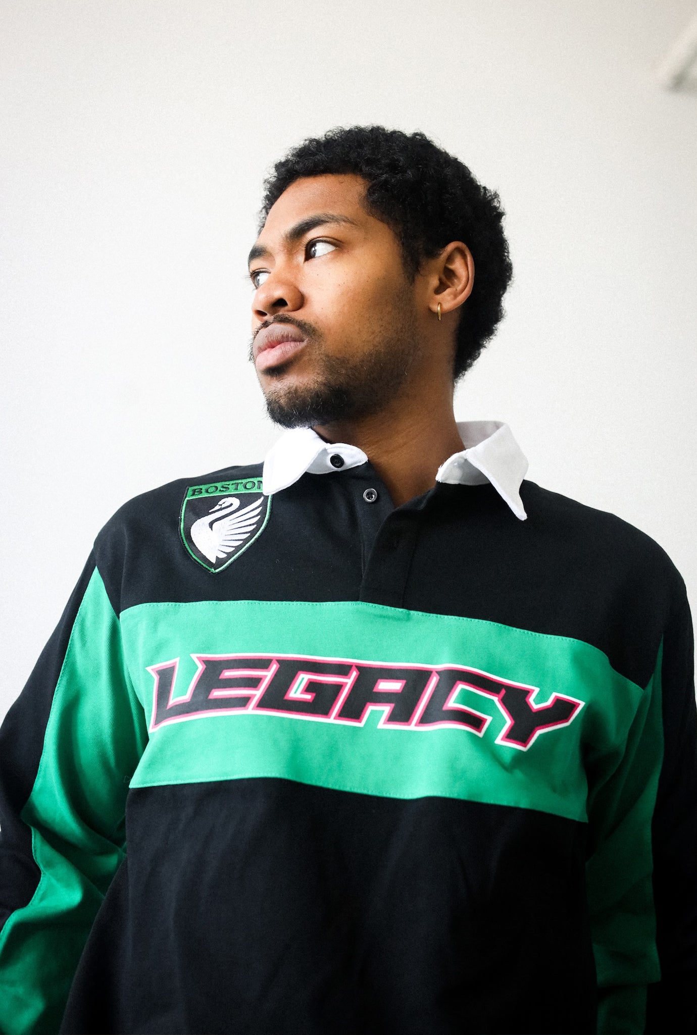 Boston Legacy FC Rugby Polo - Black / Green