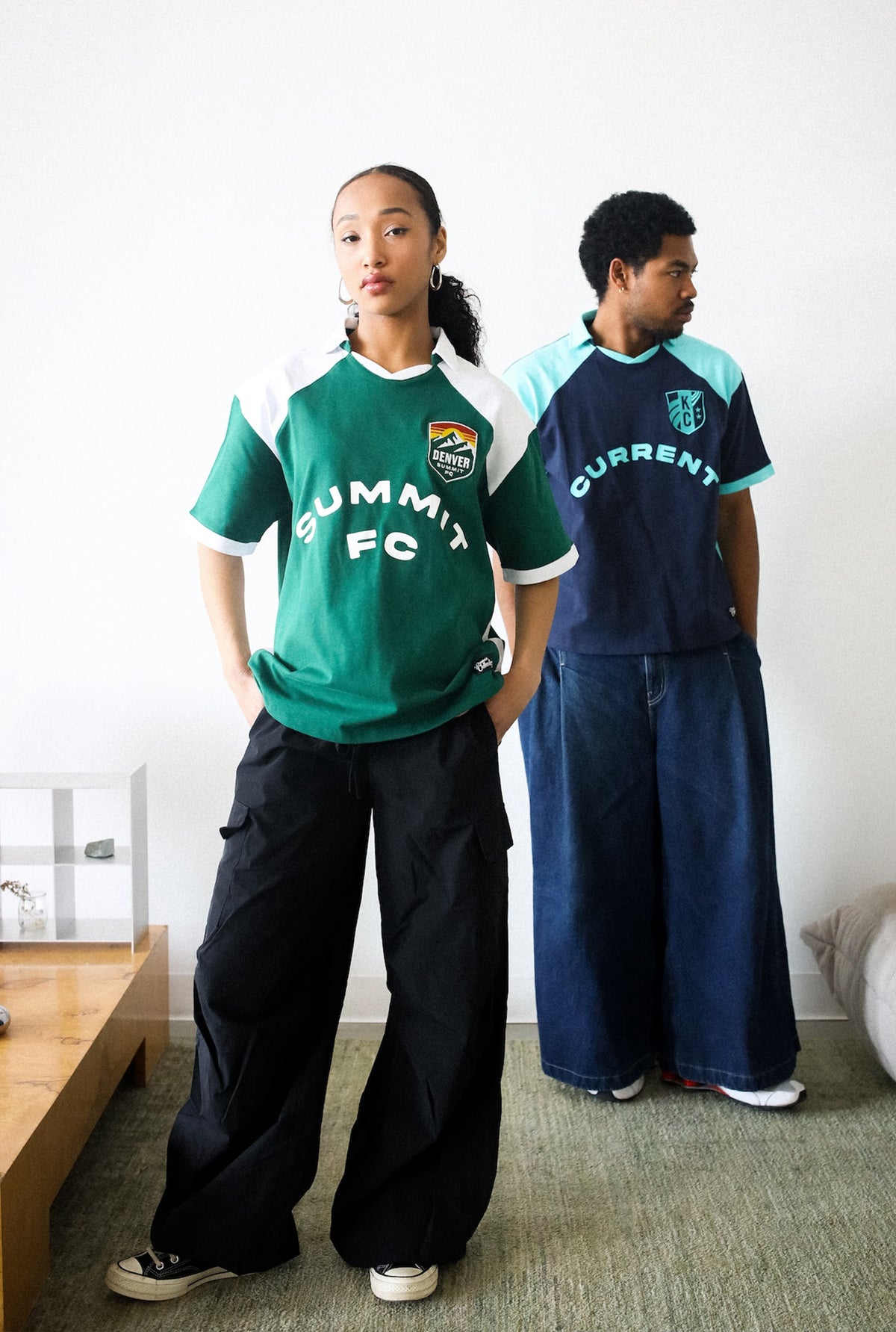 Denver Summit FC Colour Block Jersey - Evergreen / White