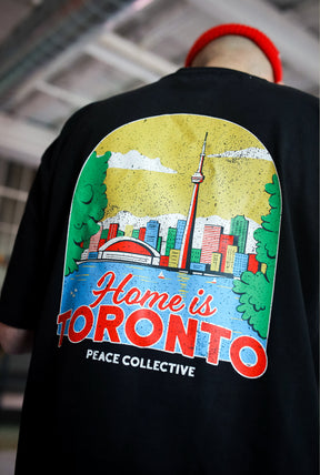 Home is Toronto Heavyweight Garment Dyed T-Shirt - Black