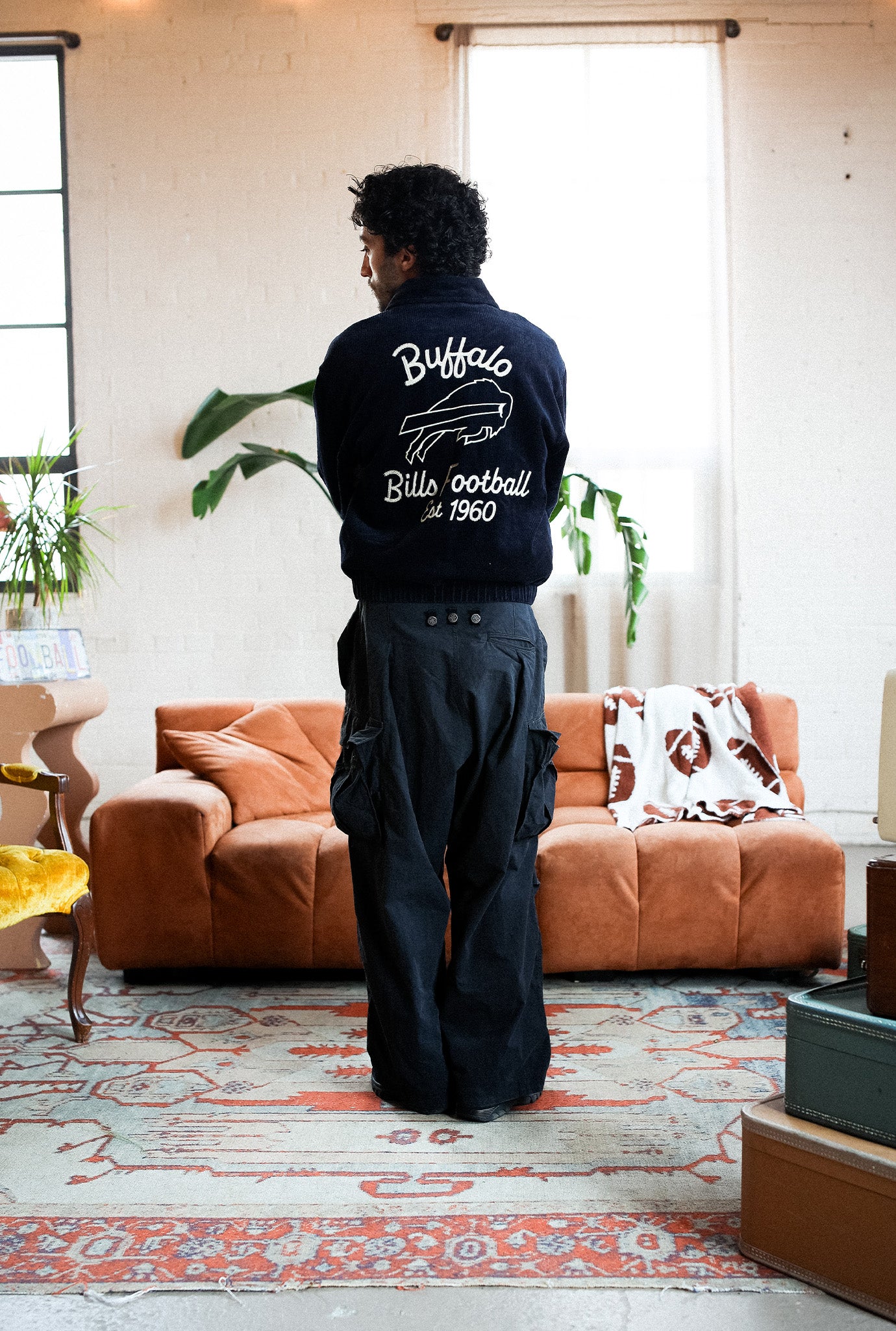 Buffalo Bills Sport Through Texture Corduroy Jacket - True Navy