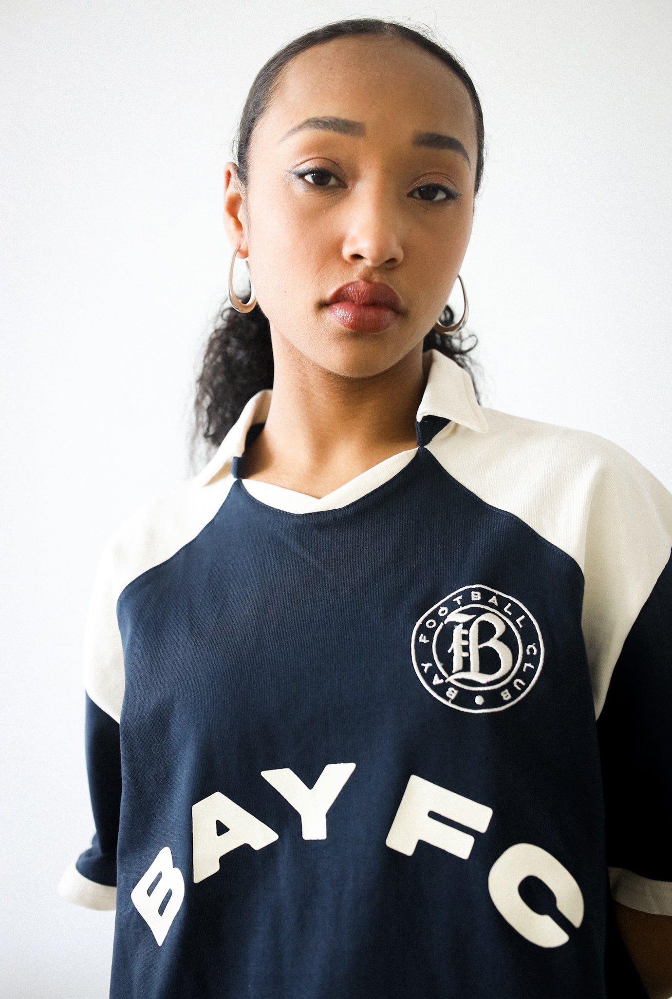 Bay FC Colour Block Jersey - Ivory / Navy