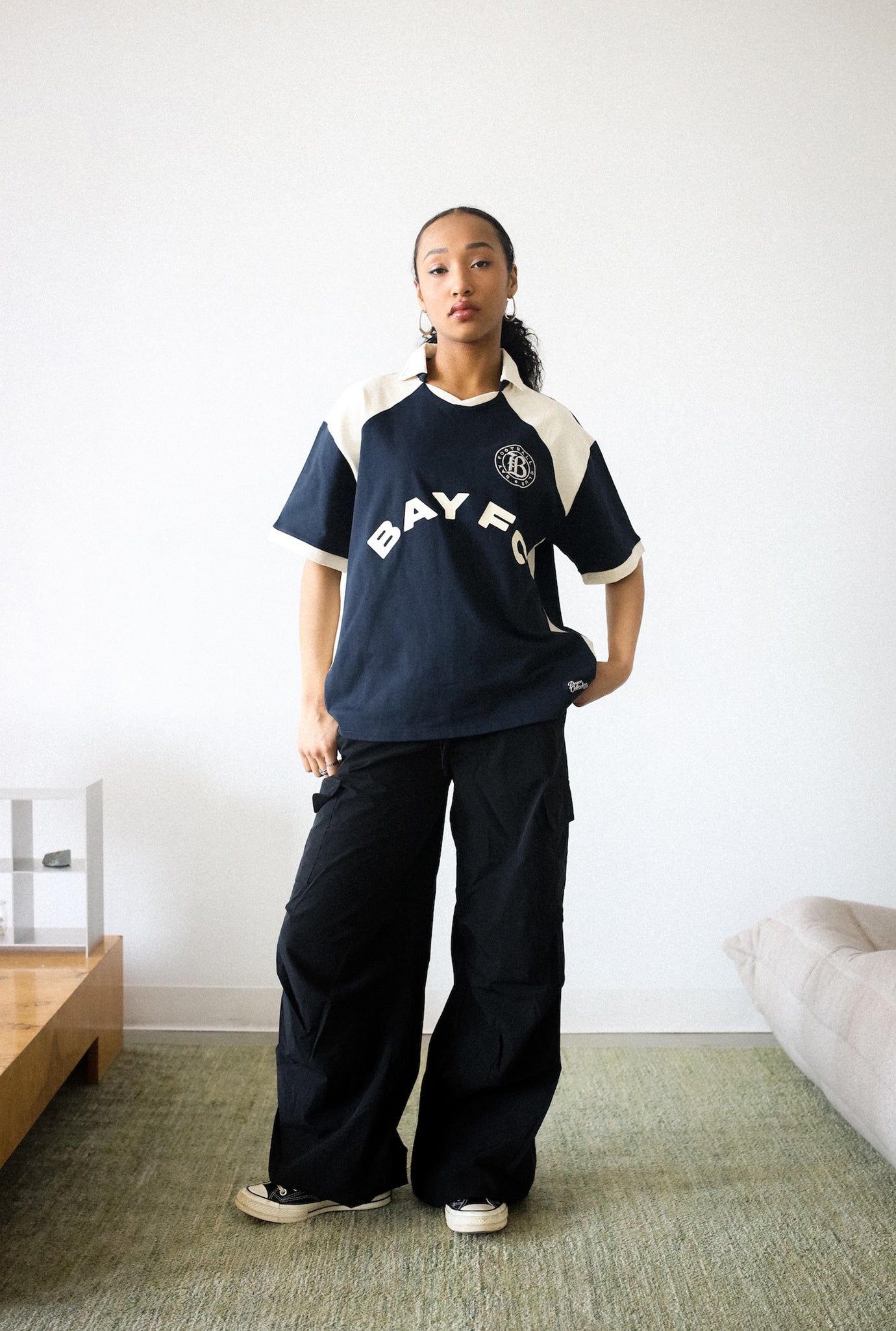 Bay FC Colour Block Jersey - Ivory / Navy