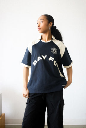 Bay FC Colour Block Jersey - Ivory / Navy