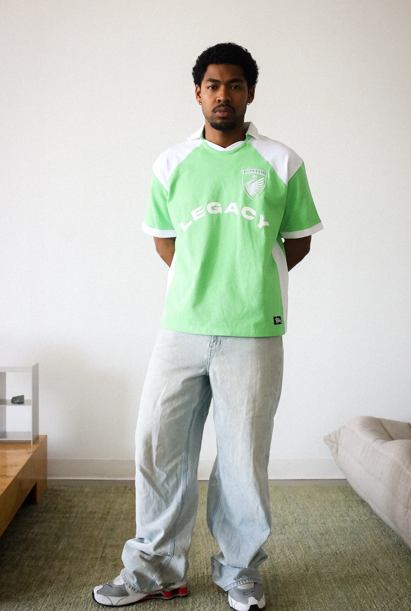 Boston Legacy FC Colour Block Jersey - White / Green