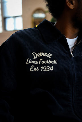 Detroit Lions Sport Through Texture Corduroy Jacket - True Navy