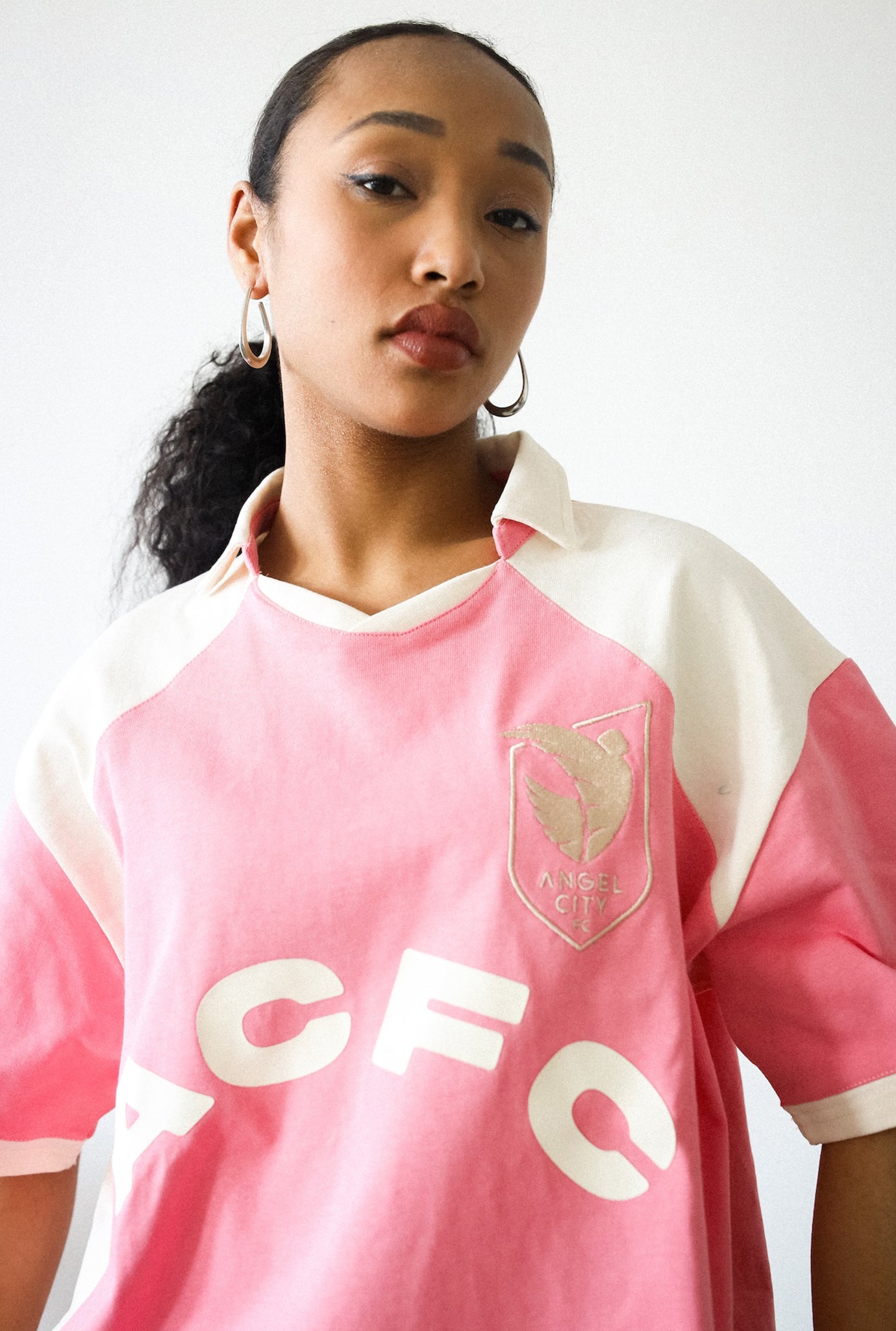 Angel City FC Colour Block Jersey - Pink / Ivory
