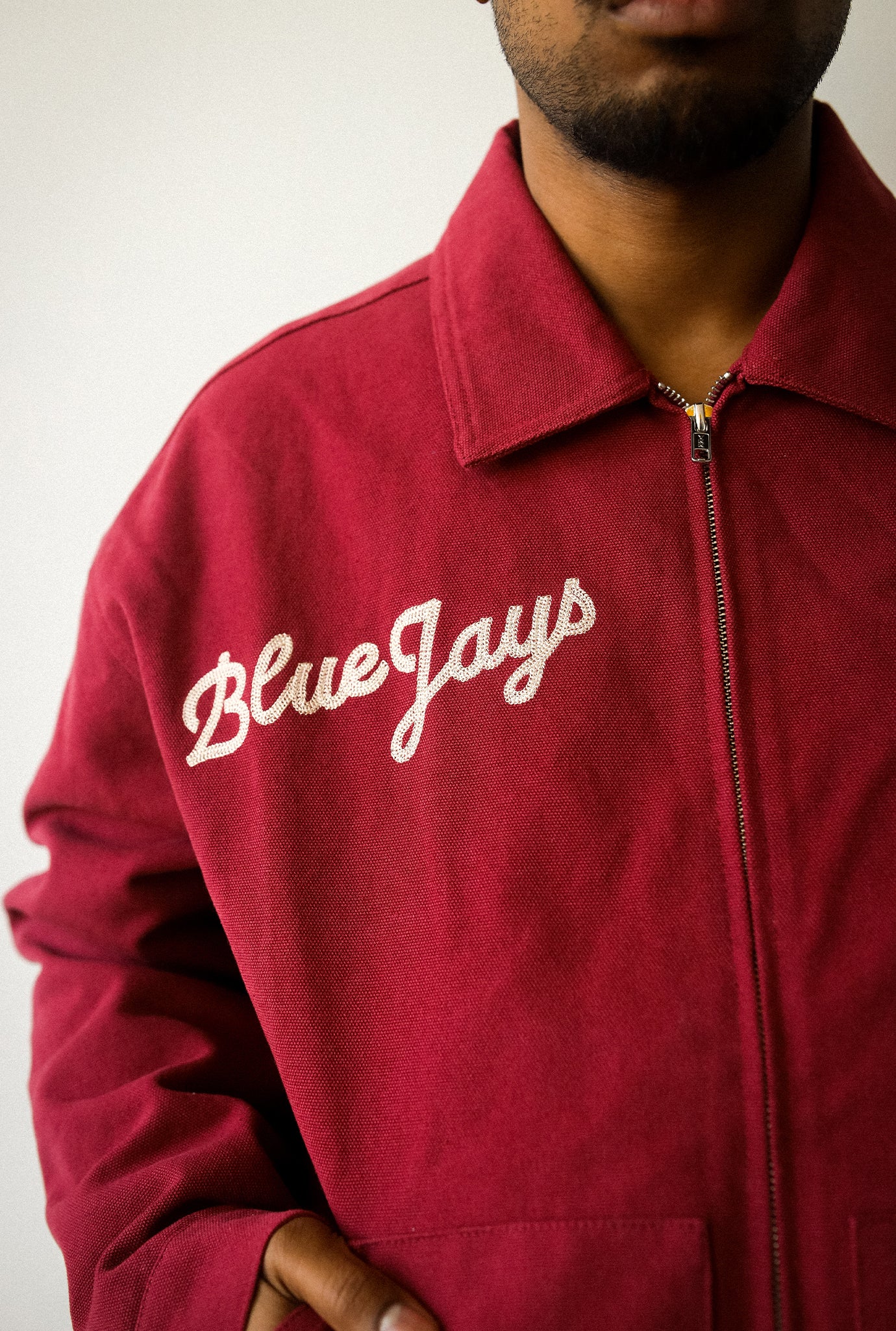 Toronto Blue Jays '92/'93 Champions Work Jacket - Maroon