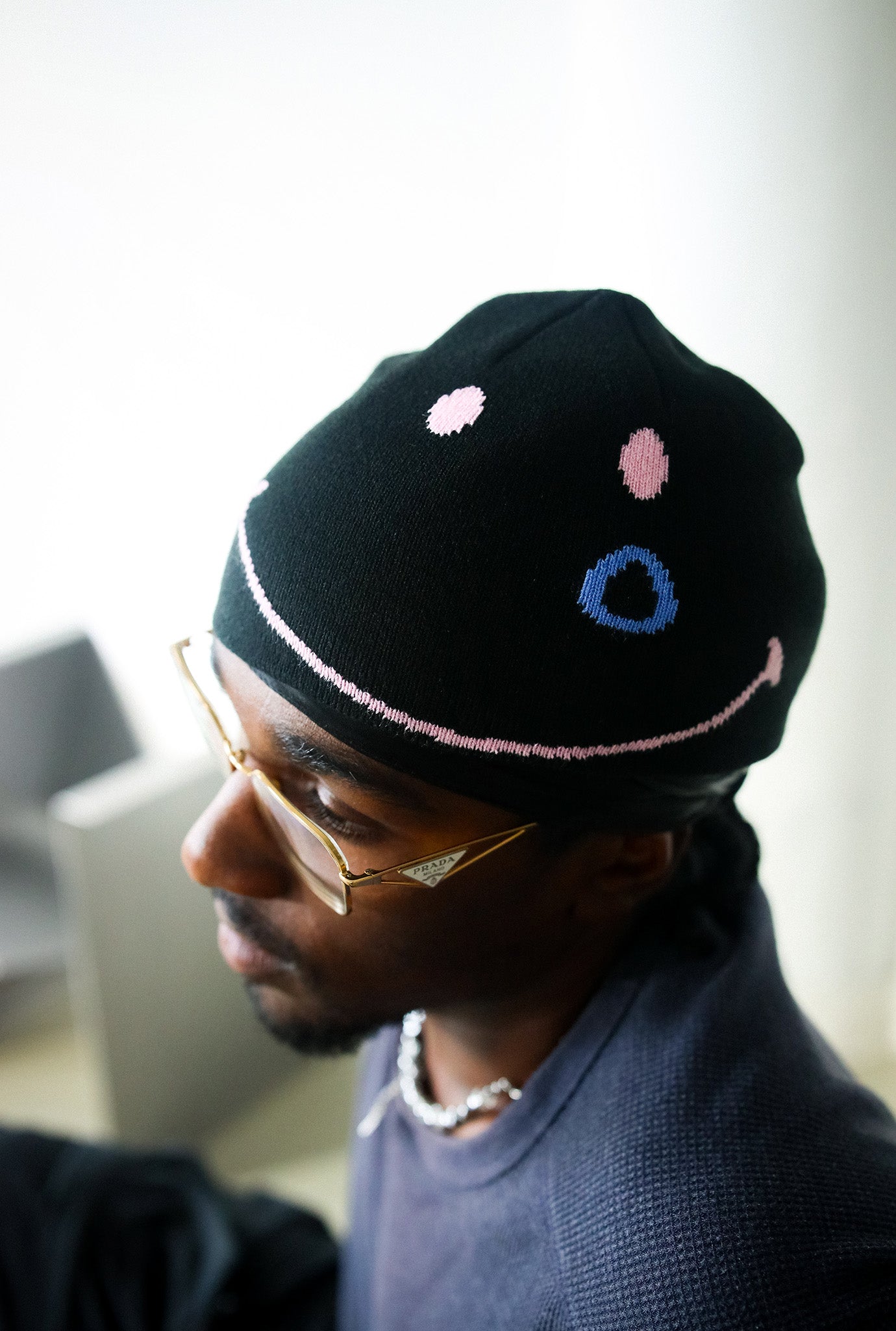 SMILEY: Being Human is Hard Beanie - Black