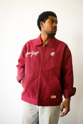 Toronto Blue Jays '92/'93 Champions Work Jacket - Maroon