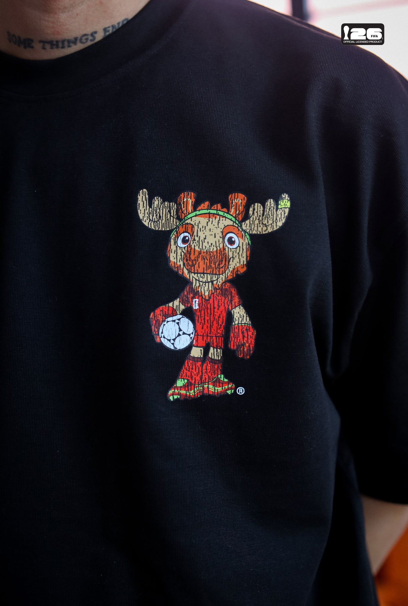 FIFA World Cup 2026™ Canada Mascot Heavyweight T-Shirt - Black