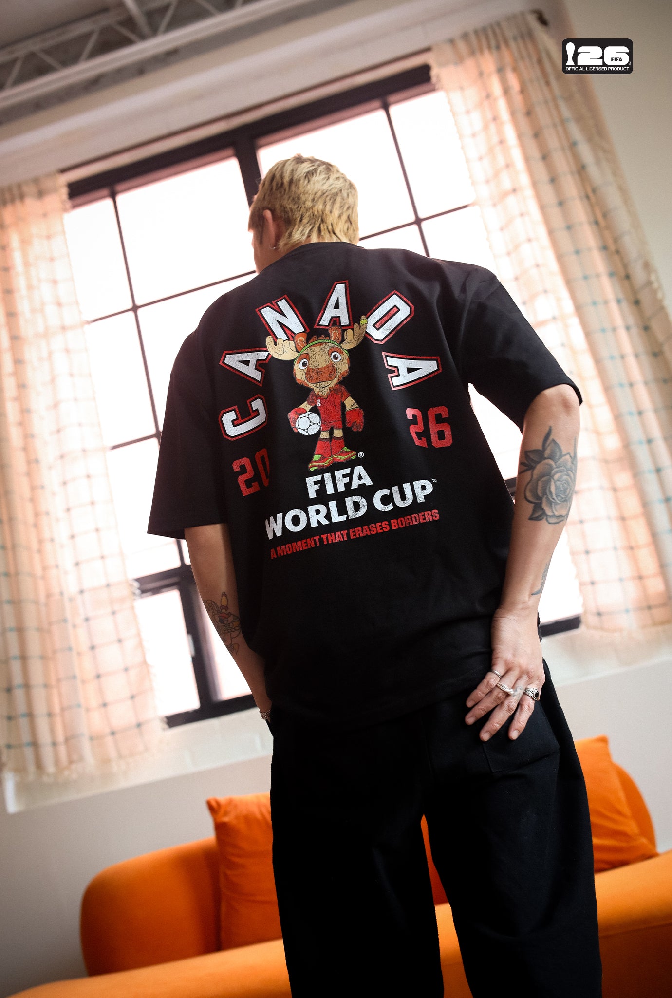 FIFA World Cup 2026™ Canada Mascot Heavyweight T-Shirt - Black