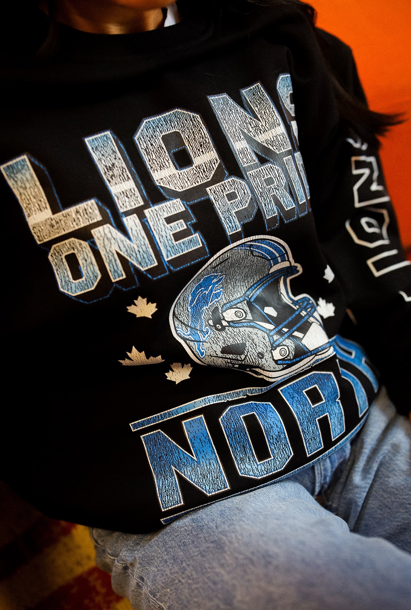 Detroit Lions One Pride North Heavyweight Crewneck - Black