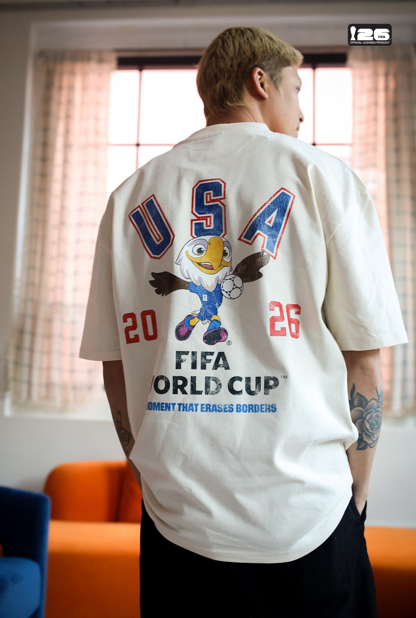 FIFA World Cup 2026™ USA Mascot Heavyweight T-Shirt - Ivory