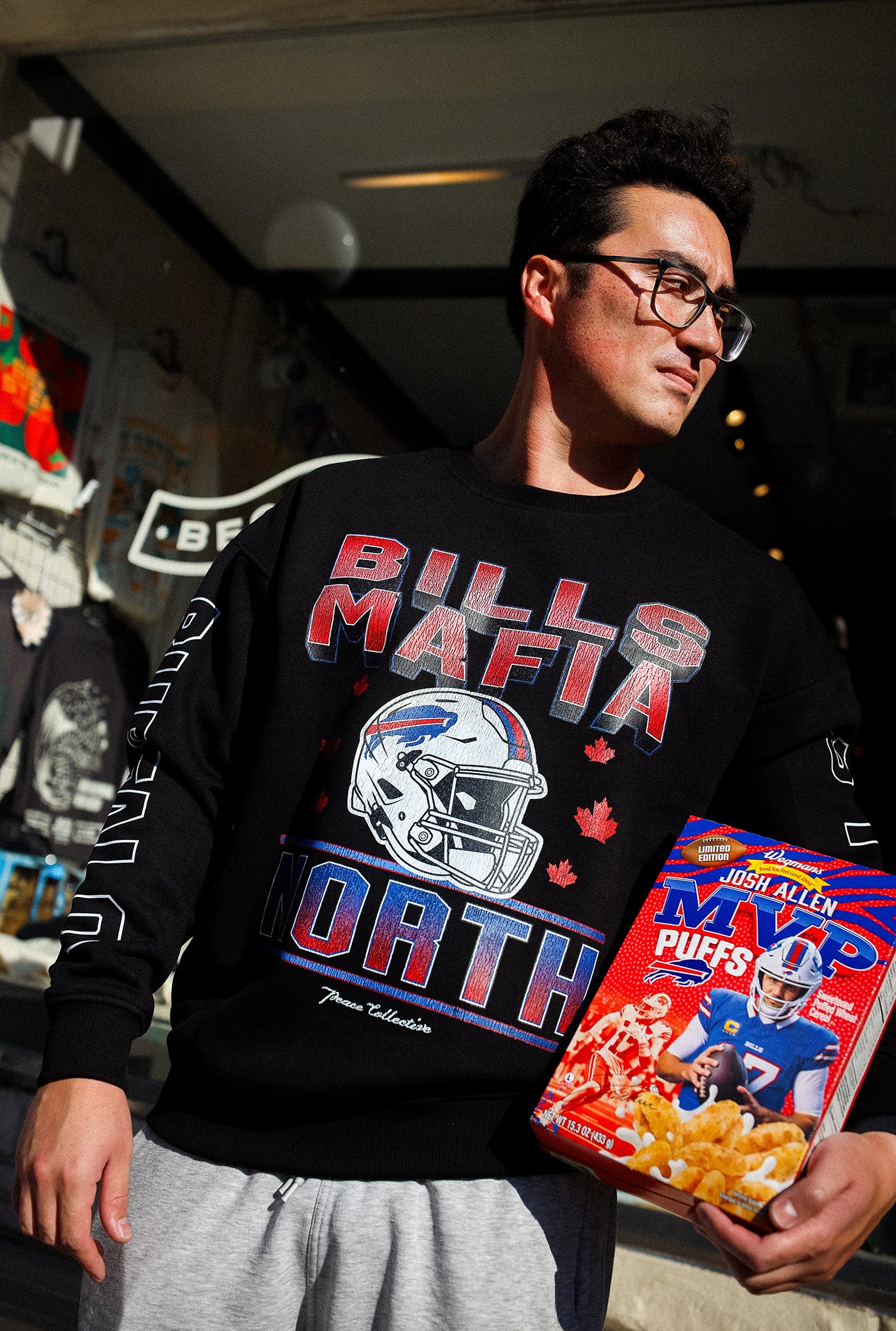 Buffalo Bills Mafia North Heavyweight Crewneck - Black