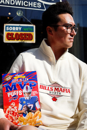 Buffalo Bills Mafia North Quarter Zip - Ivory
