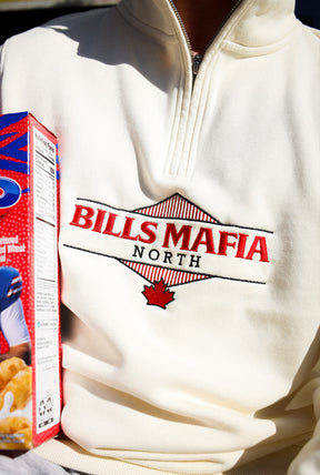 Buffalo Bills Mafia North Quarter Zip - Ivory