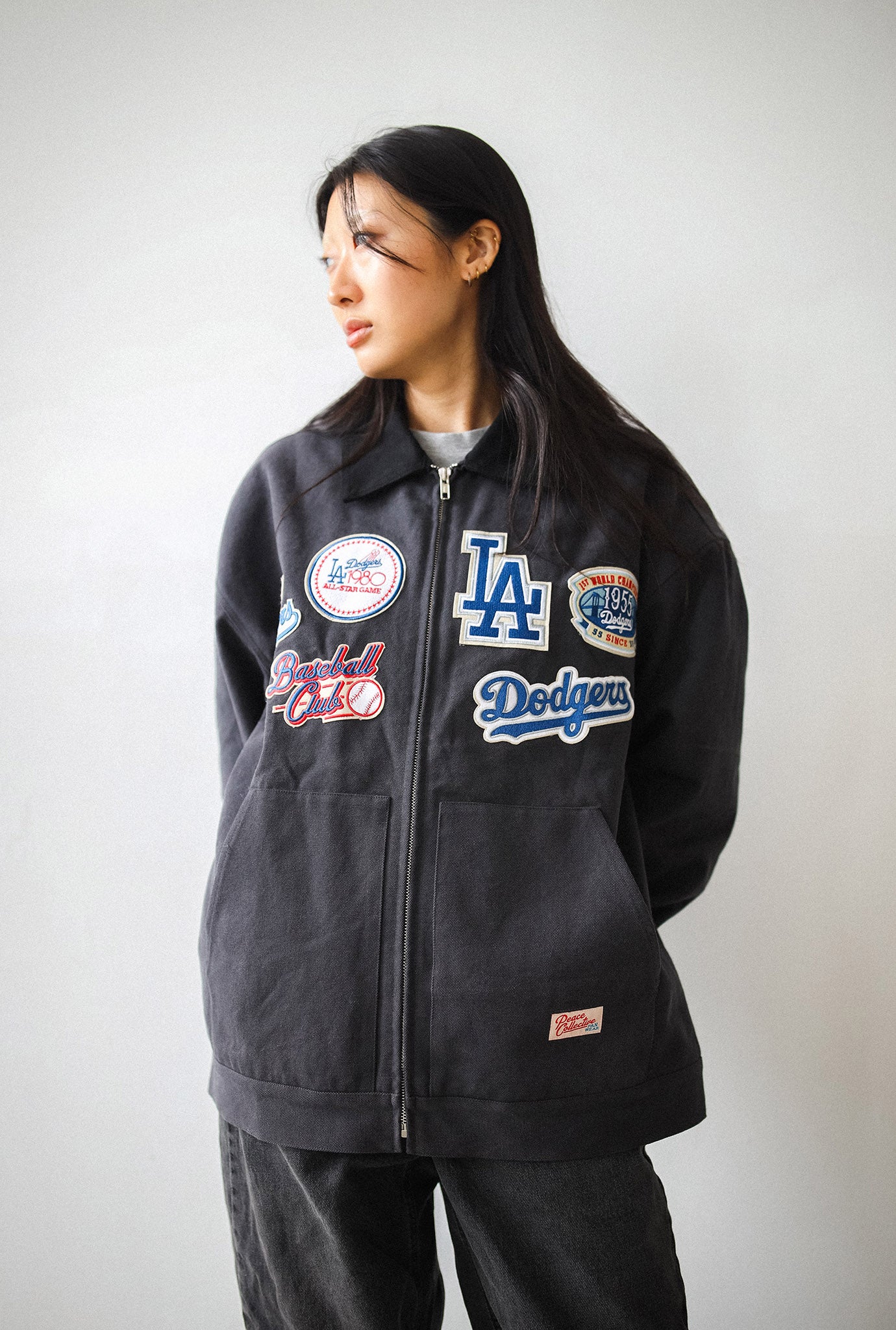 Los Angeles Dodgers Vintage Work Jacket - Black