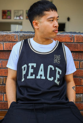 Peace Basketball Jersey - Black