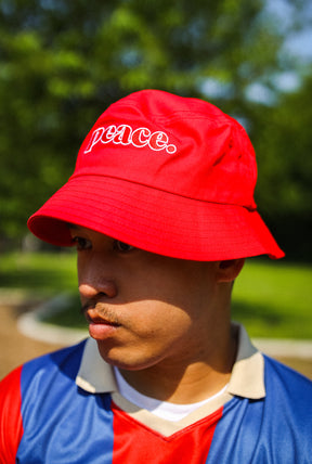 Peace Basics Bucket Hat - Red