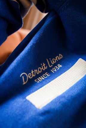 Detroit Lions Fanleisure Knit Varsity Jacket - Royal