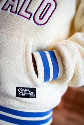 Buffalo Bills Sport Through Texture Fleece 1/4 Zip - Ivory