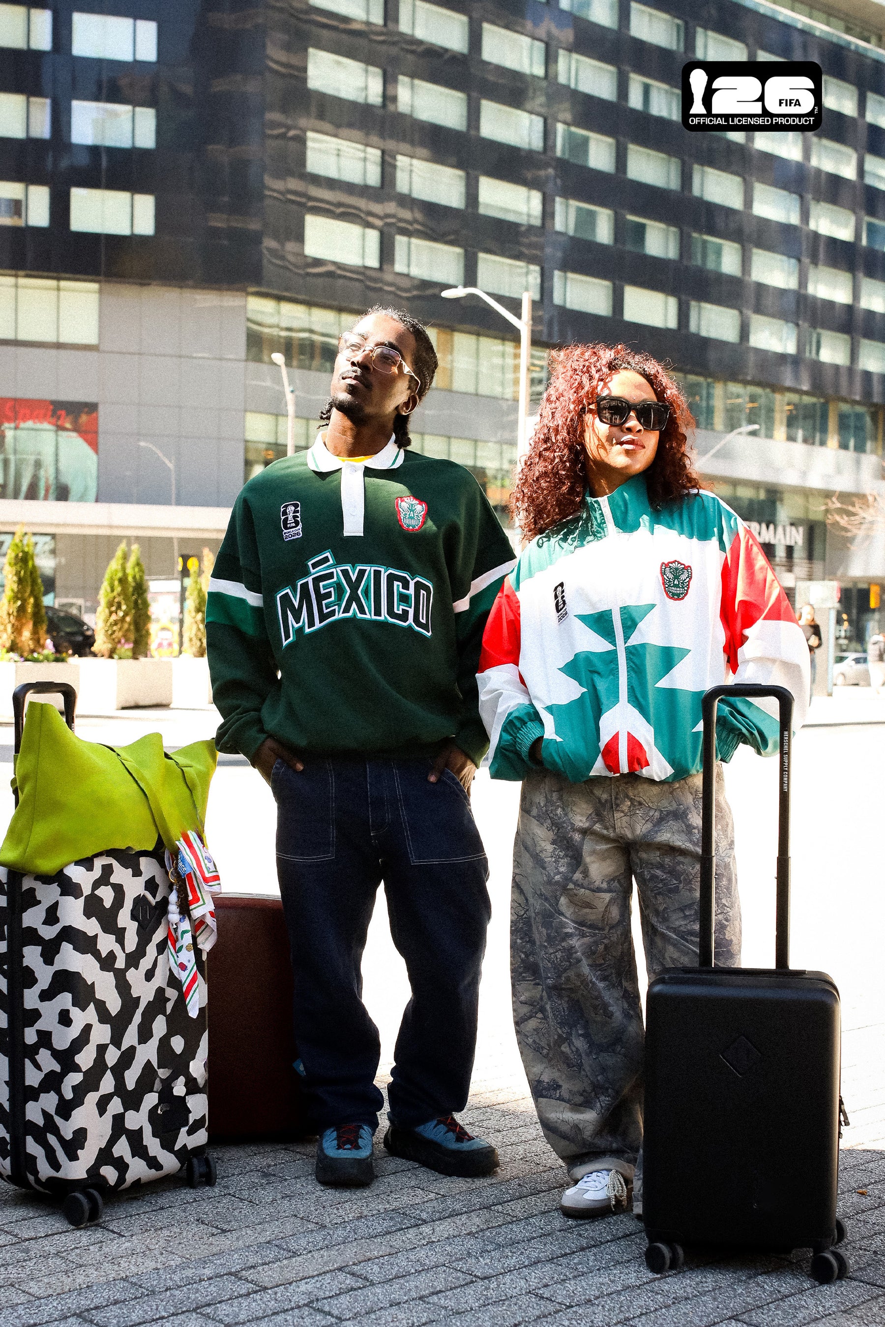 Chaqueta de pista de nailon FIFA World Cup 2026™ México - Blanca / Verde
