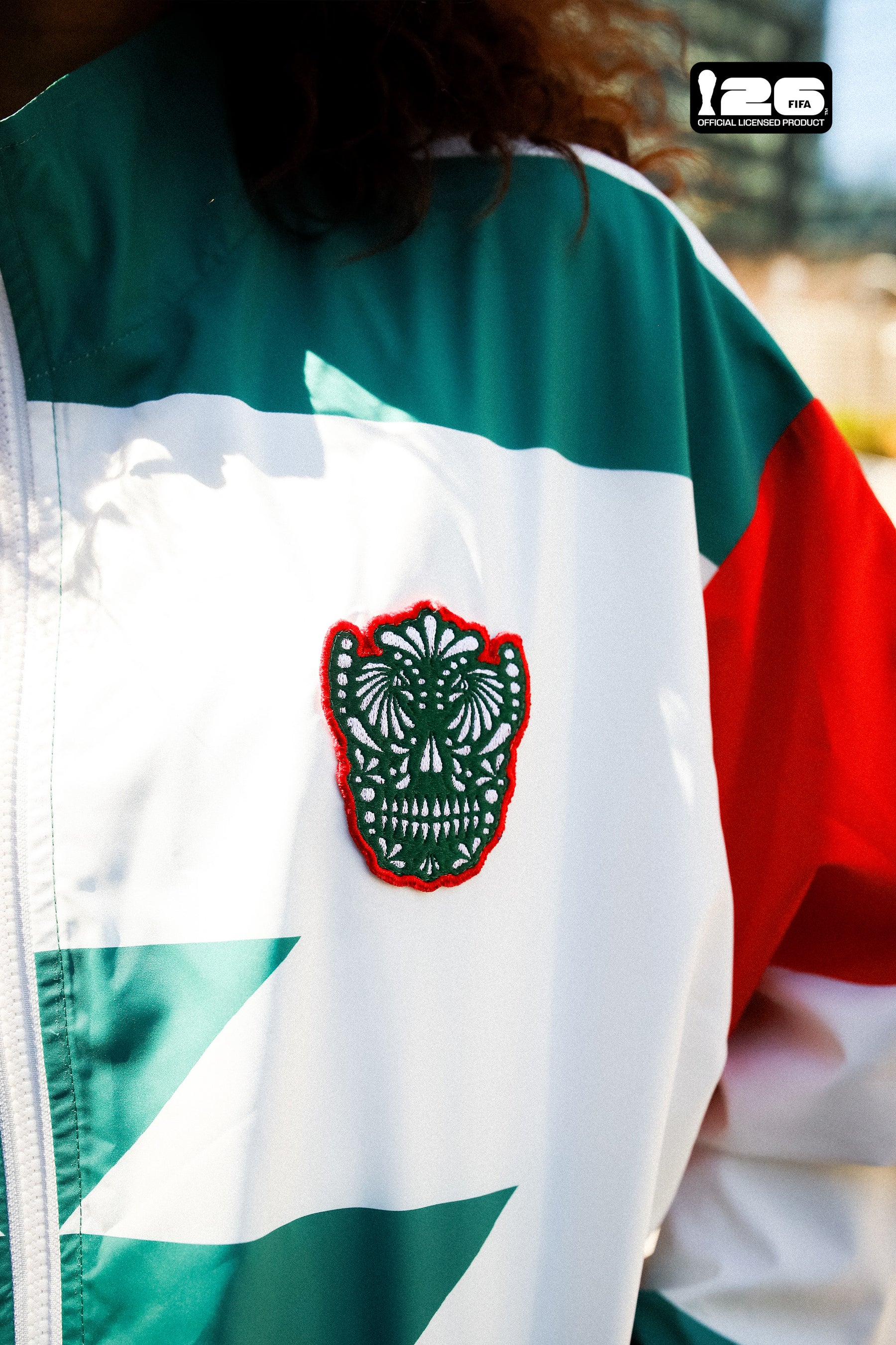 Chaqueta de pista de nailon FIFA World Cup 2026™ México - Blanca / Verde