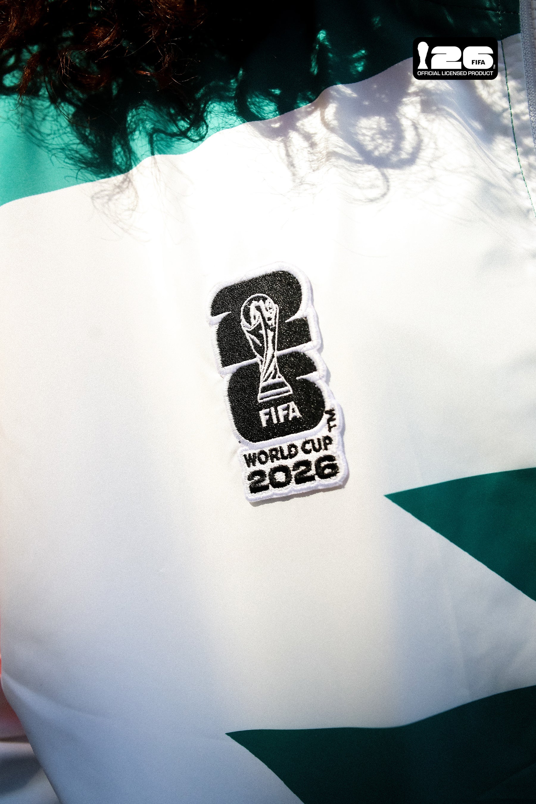 Chaqueta de pista de nailon FIFA World Cup 2026™ México - Blanca / Verde