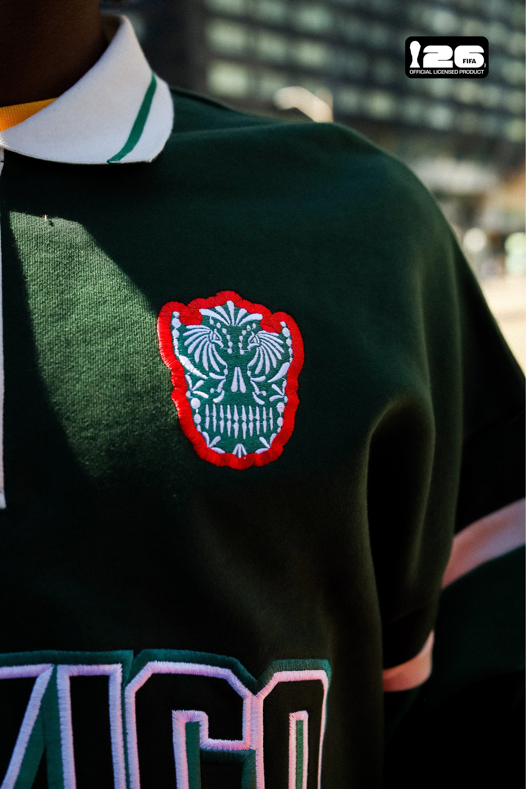 Copa Mundial de la FIFA 2026™ México Rugby Sobredimensionado - Verde Oscuro / Verde Claro