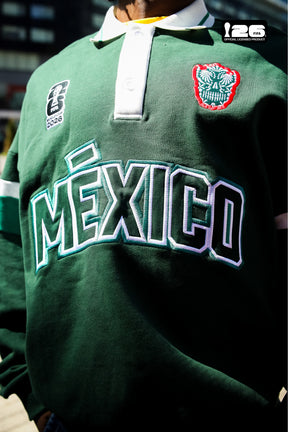 Copa Mundial de la FIFA 2026™ México Rugby Sobredimensionado - Verde Oscuro / Verde Claro