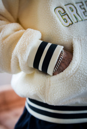 Green Bay Packers Sport Through Texture Fleece 1/4 Zip - Ivory