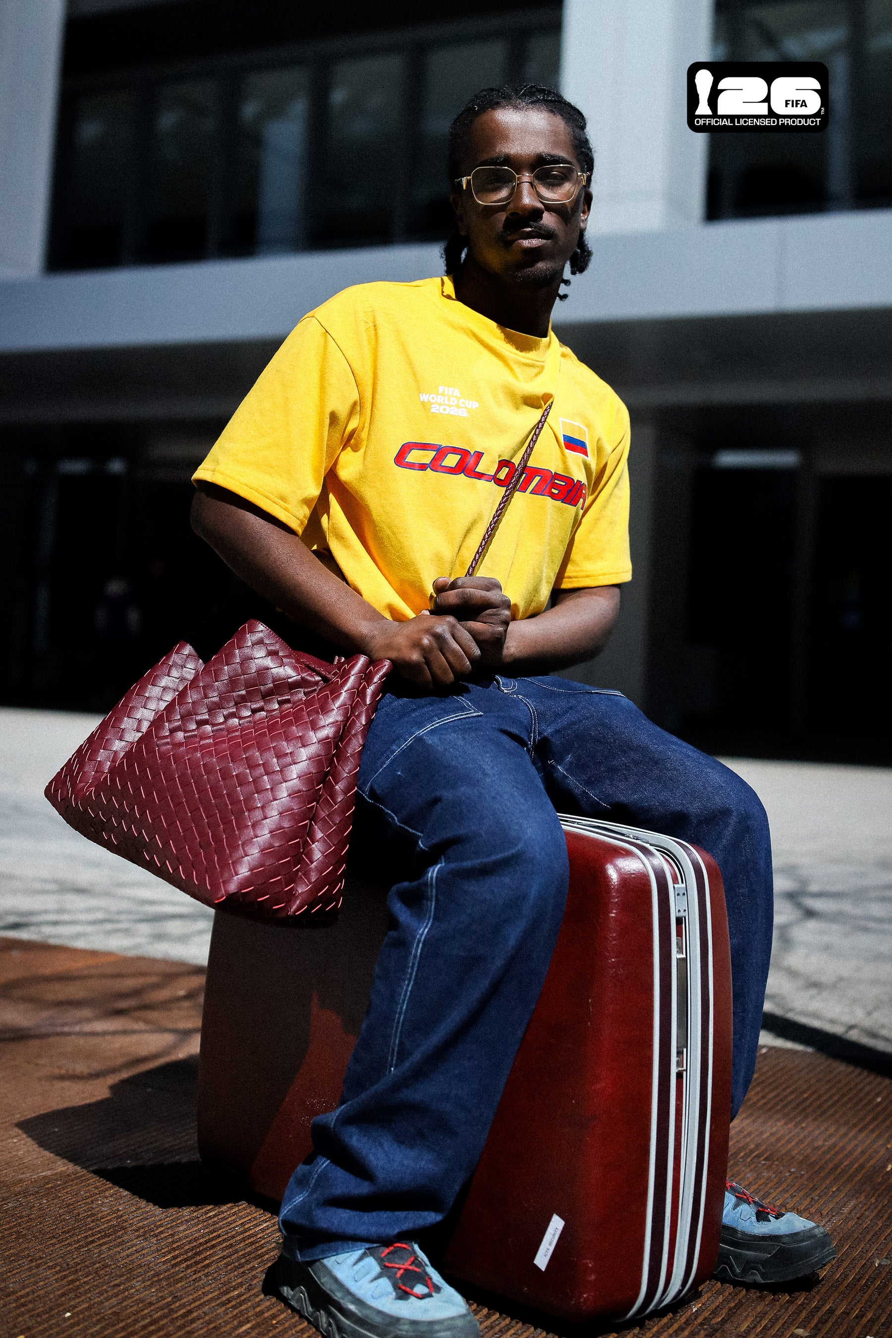 T-shirt jaune à logo tricolore Colombie Coupe du Monde de la FIFA 2026™