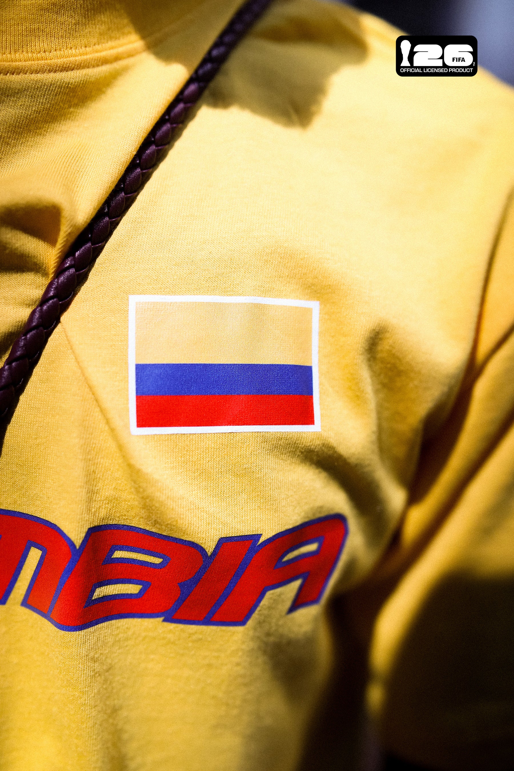 T-shirt jaune à logo tricolore Colombie Coupe du Monde de la FIFA 2026™