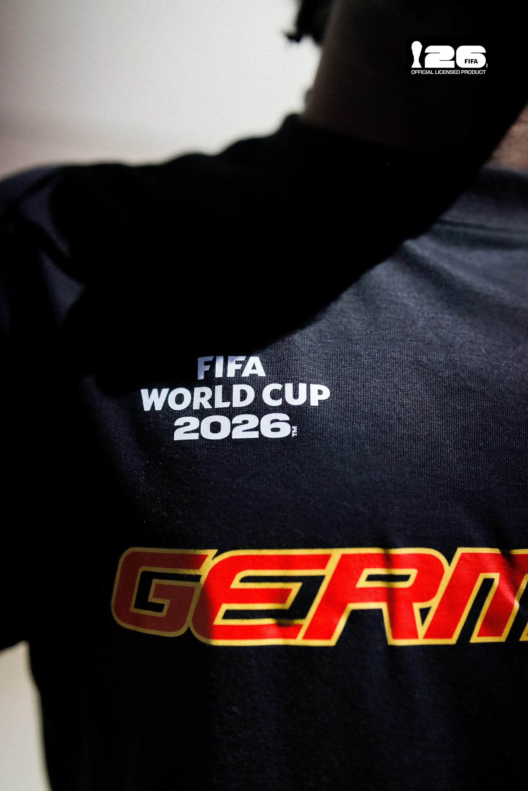 T-shirt noir à trois logos de l'Allemagne pour la Coupe du Monde de la FIFA 2026™ - Allemagne