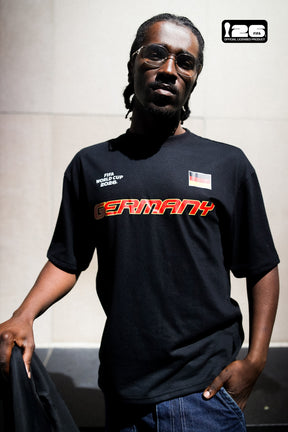 T-shirt noir à trois logos de l'Allemagne pour la Coupe du Monde de la FIFA 2026™ - Allemagne