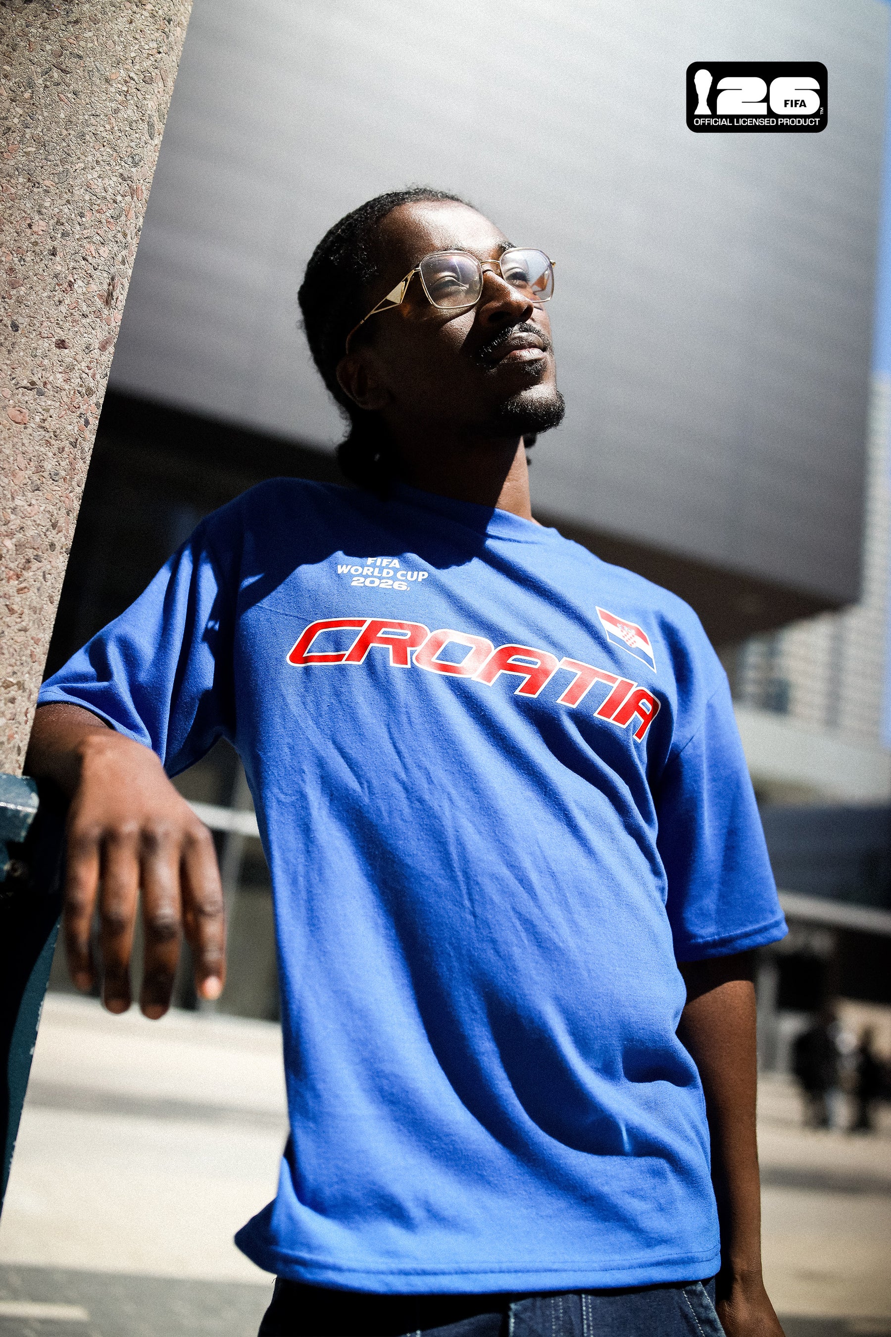 T-shirt Croatie Tri Logo Coupe du Monde de la FIFA 2026™ - Bleu roi