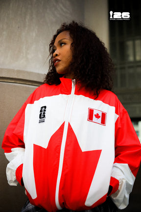 Chaqueta de pista de nylon FIFA World Cup 2026™ Canadá - Blanca / Roja