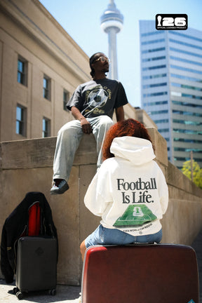Sudadera con capucha de peso pesado FIFA World Cup 2026™ Football is Life - Marfil