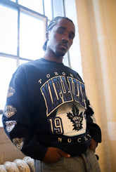 Toronto Maple Leafs Oversized Crewneck - Black