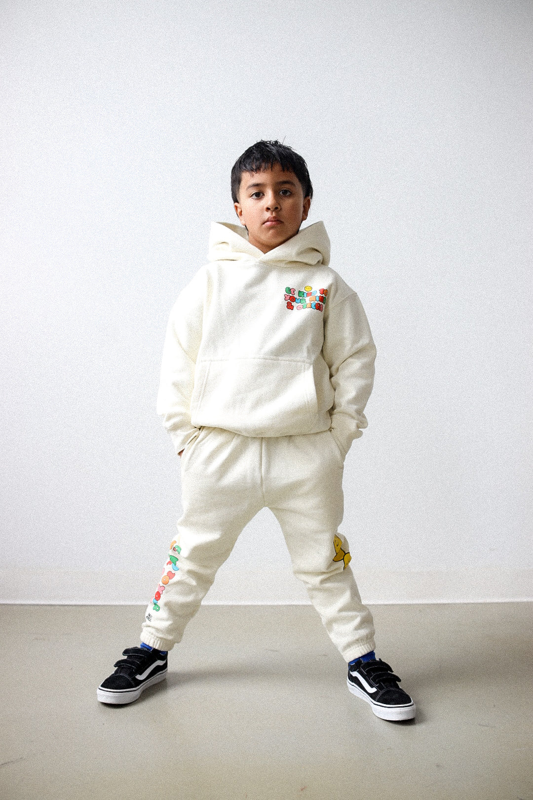 P/C x SmileyWorld Be Kind To Your Mind & Others Youth Heavyweight Jogger  - Ivory