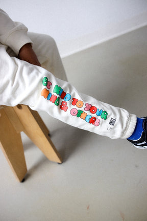 P/C x SmileyWorld Be Kind To Your Mind & Others Youth Heavyweight Jogger  - Ivory