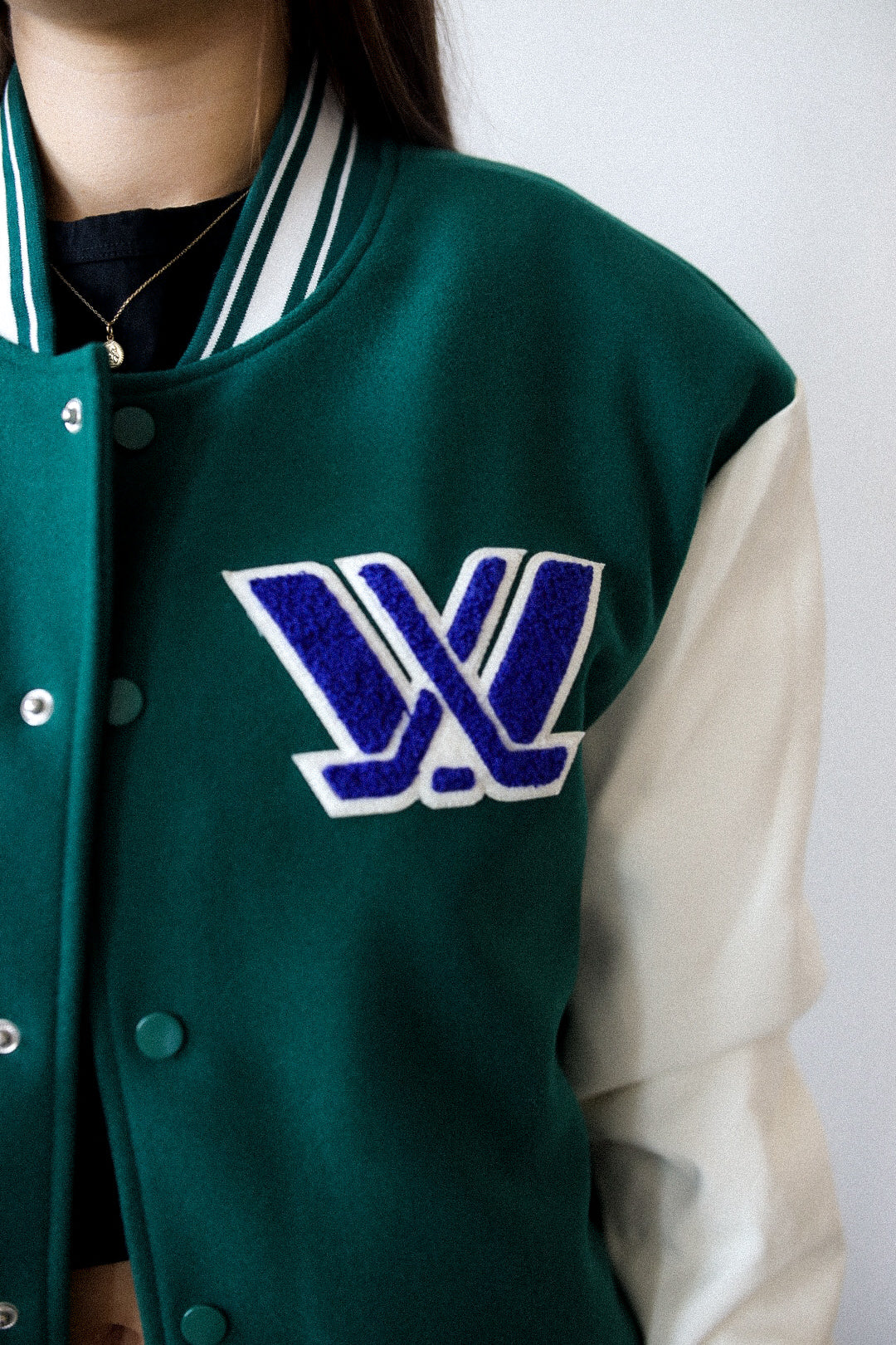 Boston Fleet Letterman Jacket - Forest Green