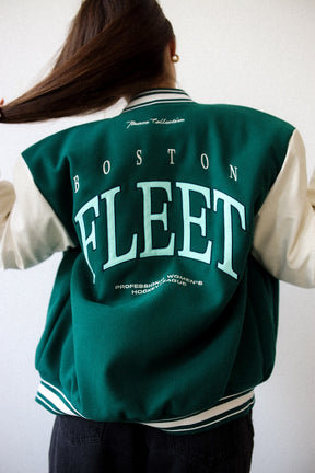 Boston Fleet Letterman Jacket - Forest Green